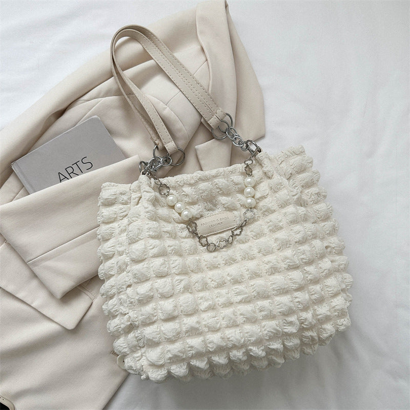 Wholesale Gentle, Fashionable, Simple, Pleated, and Stylish Commuting Shoulder Bags
